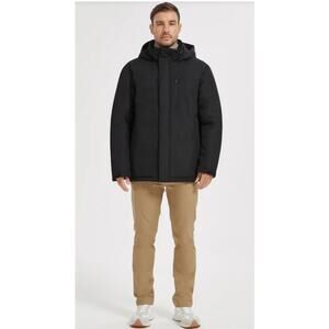 Hawke & Company‎ Black Hooded Insulated Winter Warm Coat Jacket Men's Size 4XL